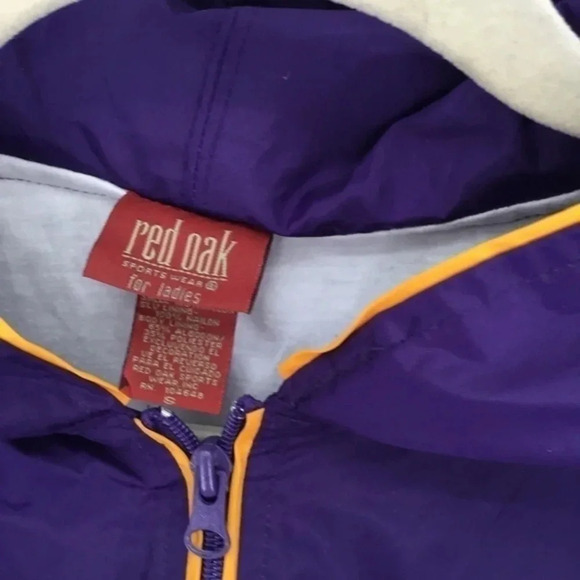 Red Oak Vintage Women’s LSU Rain Jacket With Hood - Picture 5 of 6